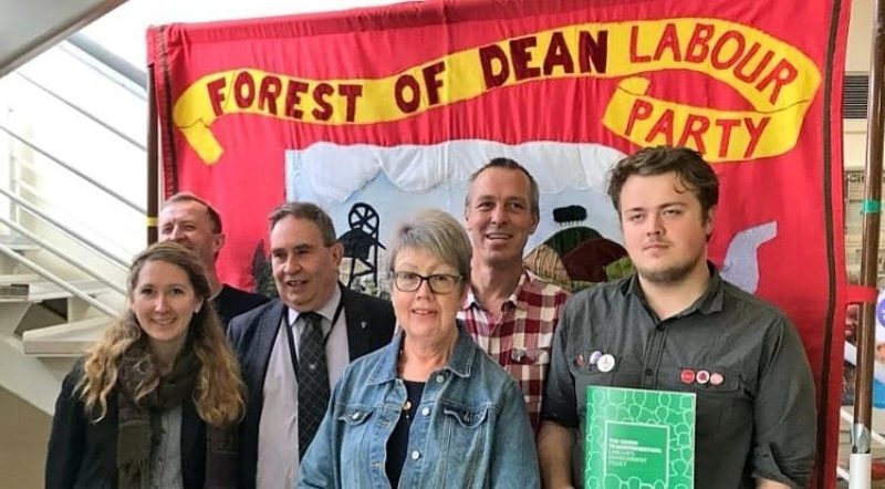 Zac Arnold (CLP Youth Officer), Shaun Stammers (Vice Chair Policy), Cllr Di Martin, Dr David Drew MP, Dr Fran Boait and Stephen Tweedie at Newent Environemnt and Climate Forum