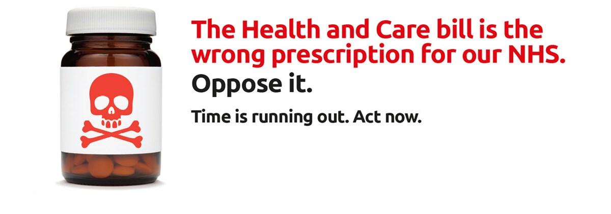 Oppose the Health and Care Bill