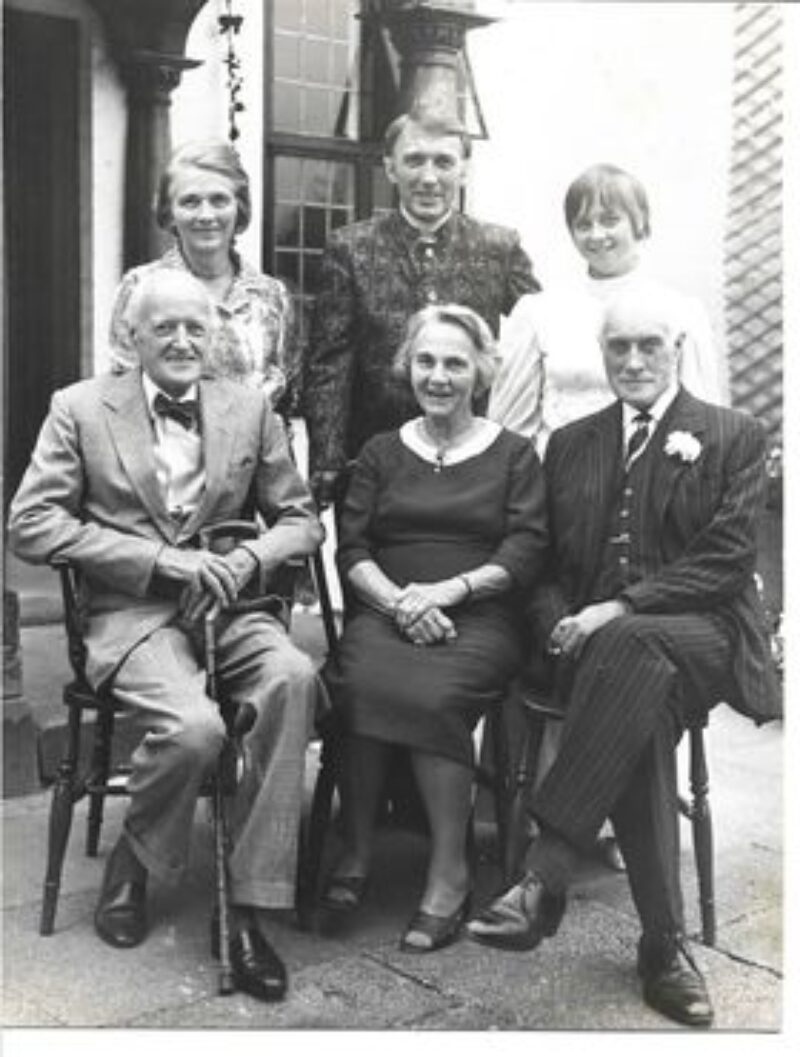 Morgan Phillips Price (front row right) and family. He was MP 1935-1959. Back row, his daughter,Tania Rose, his son, Peter Price, granddaughter Alison Rose. Front row: His brother, William Robert Price, his wife Elise Price and M.P.Price
